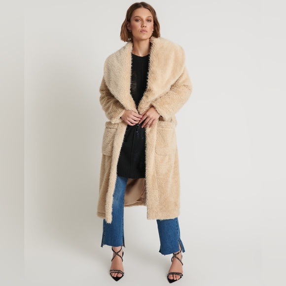 One Teaspoon - The Wonderland Faux Fur Coat - Cream - Picture 1 of 14